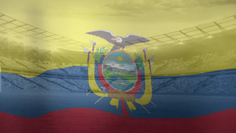 Animación-De-La-Bandera-De-Colombia-Sobre-El-Estadio-Deportivo.