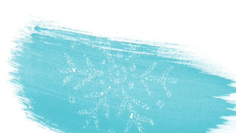 Animation-of-snowflake-over-white-background