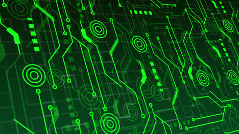 Animation-of-neon-integrated-circuit-on-green-background