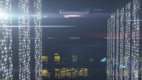 Animation-Von-Lichtpunkten-über-Dem-Stadtbild