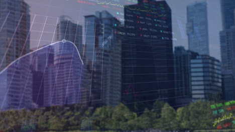 Animation-of-financial-graphs-over-cityscape