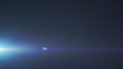 Digital-animation-of-blue-spot-of-light-against-copy-space-on-blue-background