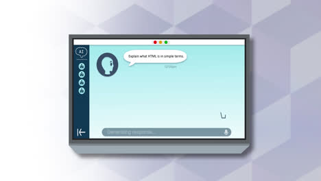 Animation-Von-KI-Text,-Symbolen-Und-Datenverarbeitung-Auf-Dem-Computerbildschirm