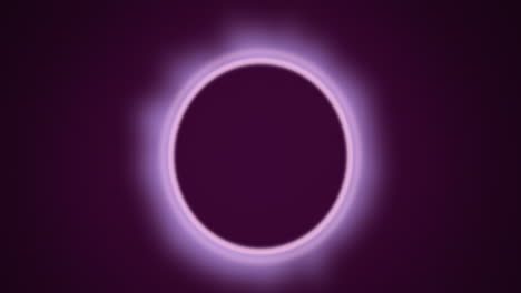 Animation-of-pink-ring-with-flaring-halo-on-dark-purple-background