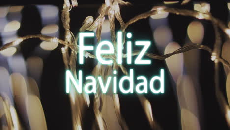 Animation-Des-Textes-„Feliz-Navidad“-über-Gelben-Flecken-Auf-Hellem-Hintergrund