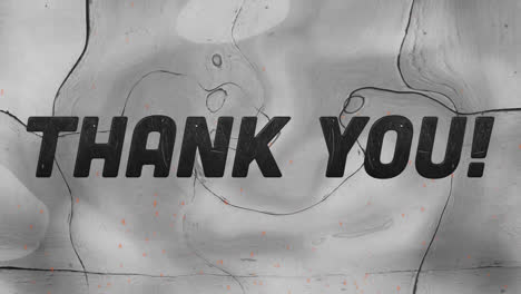 Animation-of-thank-you-text-in-black-over-grey-liquid-background