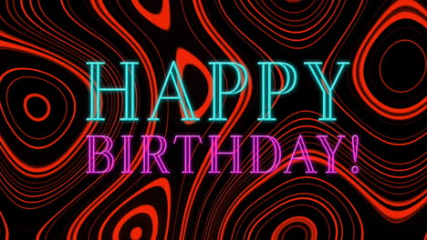 Animation-Eines-Neonfarbenen-Happy-Birthday-Textes-über-Einem-Abstrakten-Roten-Kaleidoskopmuster-Auf-Schwarzem-Hintergrund