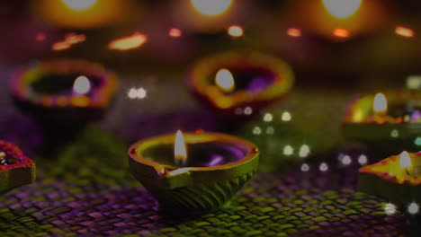 Animation-of-cars-over-candles-at-christmas