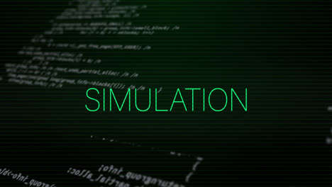 Animation-Von-Simulationstext-über-Datenverarbeitung
