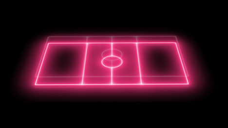 Animation-of-neon-stadium-on-black-background