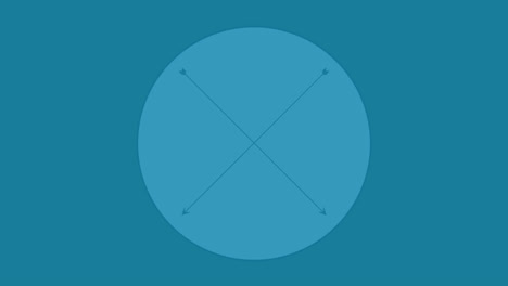 Animation-Der-Verarbeitung-Finanzieller-Geschäftsdaten-über-Einem-Kreis-Auf-Blauem-Hintergrund