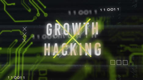 Animation-of-growth-hacking-text-banner-over-data-processing-and-microprocessor-connections