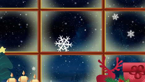 Animation-of-snow-falling-over-christmas-decorations