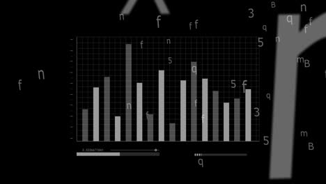 Animation-of-statistics,-letters-and-data-processing