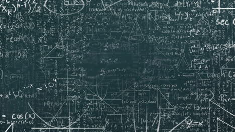 Animation-of-mathematical-equation-and-diagrams-over-blackboard