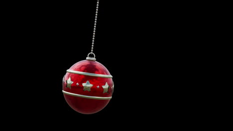 Animation-of-christmas-red-baubles-over-black-background