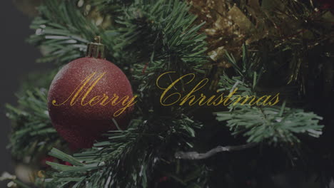 Animation-of-merry-christmas-text-over-christmas-tree-background