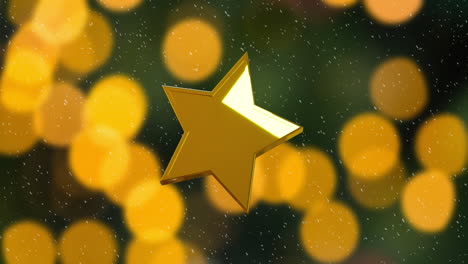 Animation-of-sold-star-christmas-decoration-on-green-background