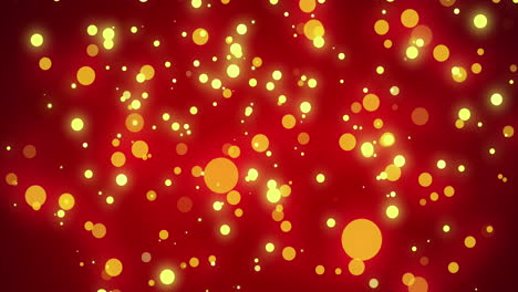 Animation-of-spots-of-light-falling-on-red-background