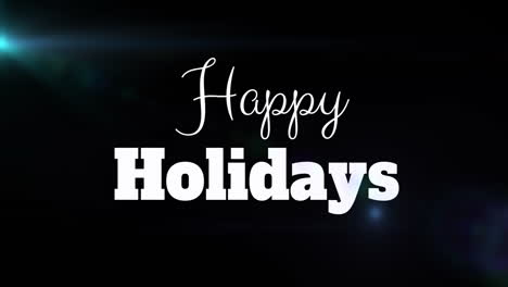 Animation-of-lens-flares-and-happy-holidays-text-over-black-background
