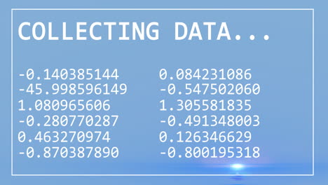 Animation-of-collecting-data-text-with-numbers-changing-on-blue-background