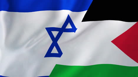 Animation-of-flags-of-israel-and-palestine-waving