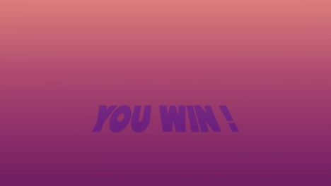 Animation-Von-„You-Win“-Text-Und-Feuerwerk-über-Einem-Dreieckigen-Tunnel-Vor-Einem-Hintergrund-Mit-Farbverlauf