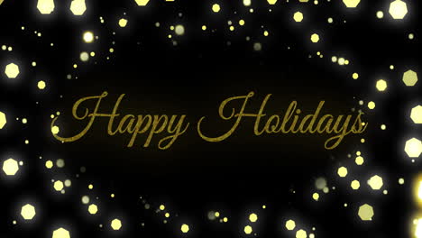 Animation-of-lens-flares-around-happy-holiday-text-over-black-background