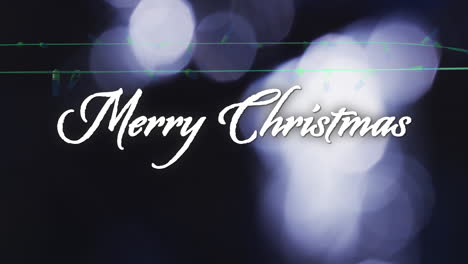 Animation-of-merry-christmas-text-and-spots-of-light-on-black-background
