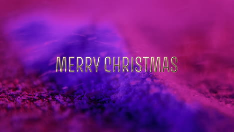 Animation-of-merry-christmas-text-over-pink-and-purple-particles-background