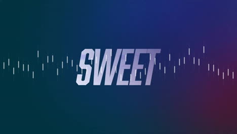 Animation-of-sweet-text-with-line-graph-over-multicolored-lights-flash-over-abstract-background