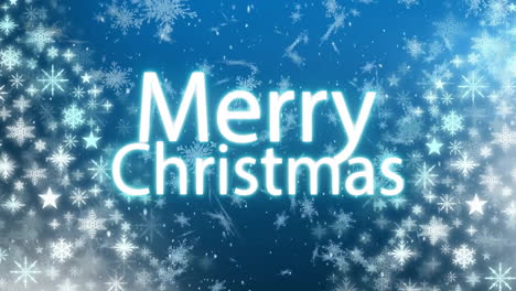 Animation-of-merry-christmas-text-over-snow-falling-in-background