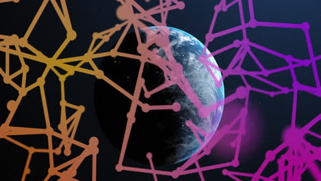 Animation-Von-Verbindungsnetzwerken-Auf-Der-Ganzen-Welt