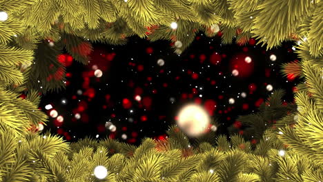 Animación-De-Ramas-De-árboles-De-Navidad-Sobre-Fondo-De-Nieve-Que-Cae.