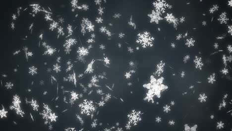 Animation-Von-Schnee,-Der-Auf-Grauen-Hintergrund-Fällt