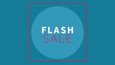 Animation-of-flash-sale-text-over-circle-on-blue-background