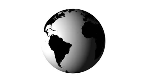 Animation-of-computer-language-and-rotating-globe-against-white-background