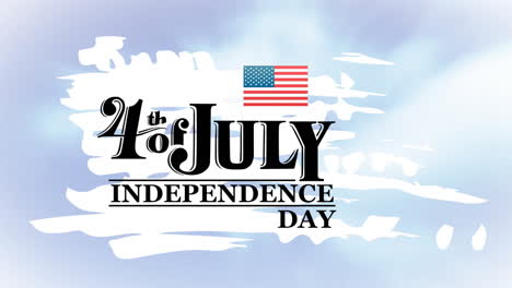 Animación-Del-Texto-Del-Día-De-La-Independencia-Del-4-De-Julio-Sobre-Las-Nubes-Y-La-Bandera-De-EE.UU.