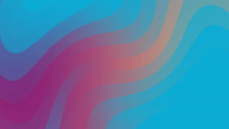Animation-of-red-and-orange-curved-lines-moving-on-blue-background