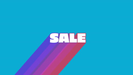 Animation-of-sale-text-on-blue-background