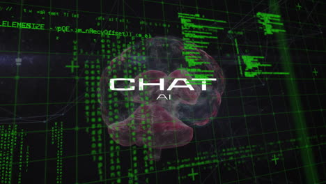 Animation-of-computer-language-and-chat-ai-text-in-human-brain-over-black-background