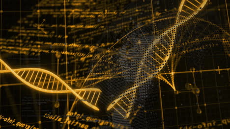Animation-Von-DNA-Strängen-über-Die-Datenverarbeitung