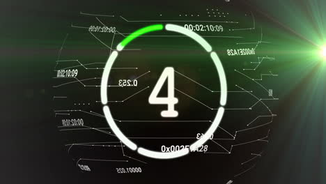 Animation-Des-Countdowns-Bis-Mitternacht-Im-Kreis-Auf-Schwarzem-Hintergrund