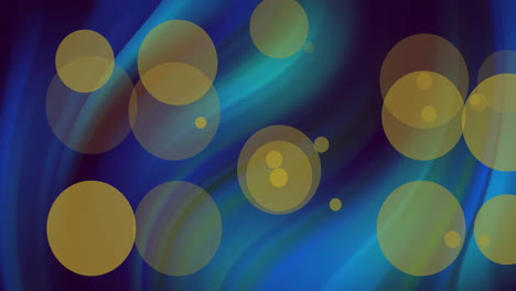 Animation-Von-Gelben-Lichtpunkten-über-Blauen-Lichtspuren-Auf-Schwarzem-Hintergrund