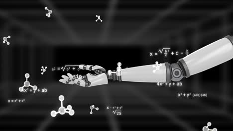 Animation-Der-Wissenschaftlichen-Datenverarbeitung-über-Dem-Roboterarm