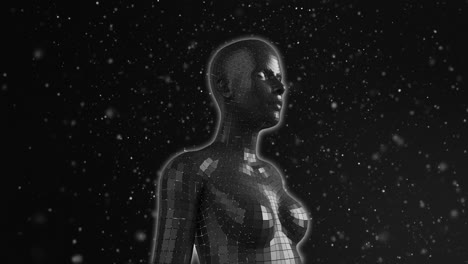 Animation-Des-Grauen-Menschlichen-Körpers-Und-Des-Verbindungsnetzwerks-Auf-Schwarzem-Hintergrund