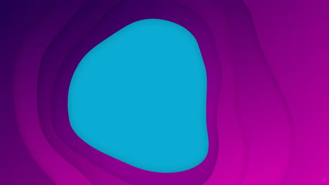 Animation-of-morphing-blue-abstract-shape-moving-on-layered-purple-background