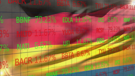 Animation-of-stock-market-over-flag-of-germany