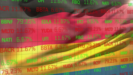 Animation-of-stock-market-over-flag-of-germany