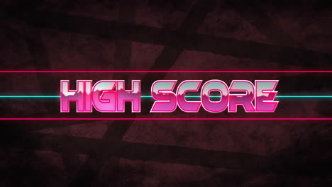 Animation-of-high-score-text-over-black-lines